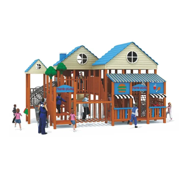 Cầu trượt liên hoàn gỗ LHGOKB12 Dochoikinhbac Giải trí siêu hấp dẫn từ khu vui chơi trẻ em