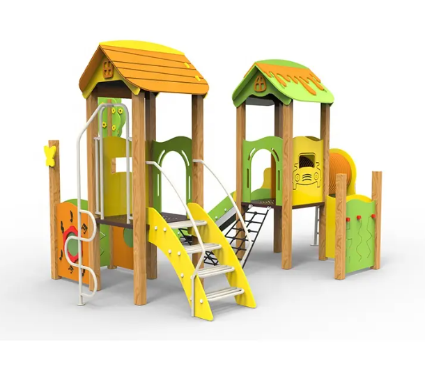 Cầu trượt liên hoàn gỗ LHGOKB15 Dochoikinhbac Giải trí siêu hấp dẫn từ khu vui chơi trẻ em