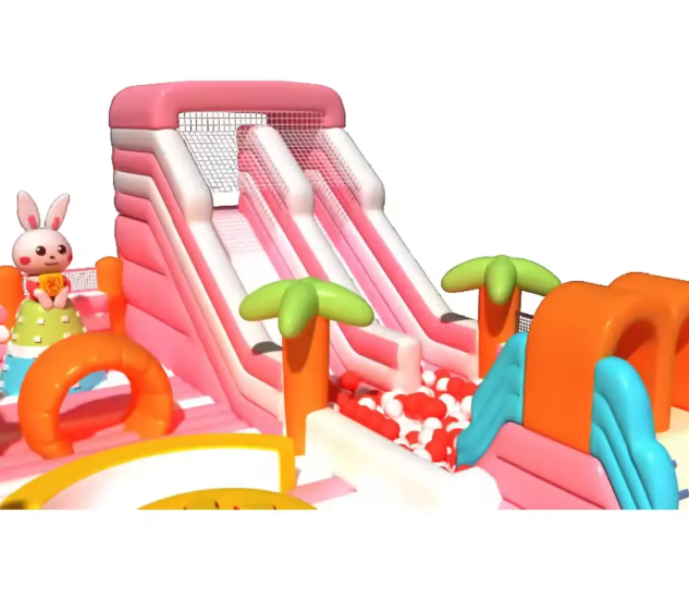 Nhà phao nhà hơi liên hoàn NPNHLHKB04 Dochoikinhbac - Khu trò chơi phao hơi vui nhộn