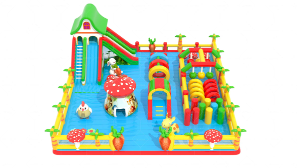 Nhà phao nhà hơi liên hoàn NPNHLHKB05 Dochoikinhbac - Khu trò chơi phao hơi vui nhộn