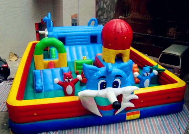 Nhà phao nhà hơi liên hoàn NPNHLHKB06 Dochoikinhbac - Khu trò chơi phao hơi vui nhộn