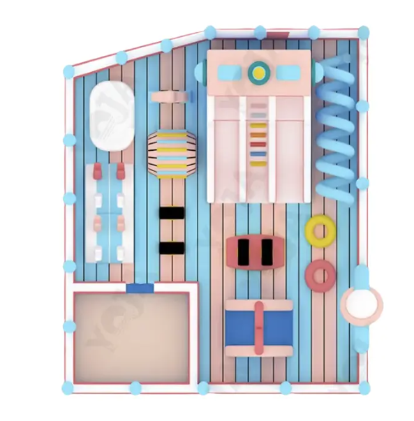 Nhà phao nhà hơi liên hoàn NPNHLHKB10 Dochoikinhbac - Khu trò chơi phao hơi vui nhộn