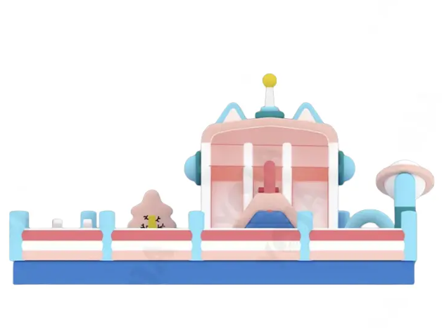 Nhà phao nhà hơi liên hoàn NPNHLHKB10 Dochoikinhbac - Khu trò chơi phao hơi vui nhộn