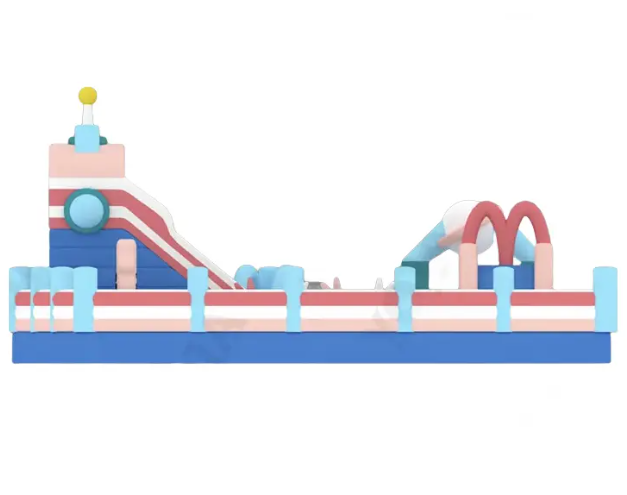 Nhà phao nhà hơi liên hoàn NPNHLHKB10 Dochoikinhbac - Khu trò chơi phao hơi vui nhộn