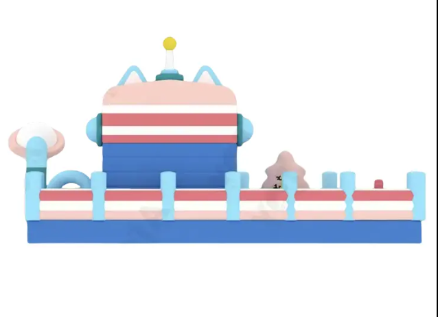 Nhà phao nhà hơi liên hoàn NPNHLHKB10 Dochoikinhbac - Khu trò chơi phao hơi vui nhộn