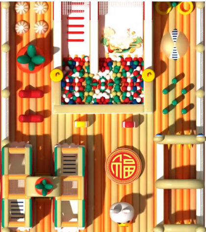 Nhà phao nhà hơi liên hoàn NPNHLHKB13 Dochoikinhbac - Khu trò chơi phao hơi vui nhộn