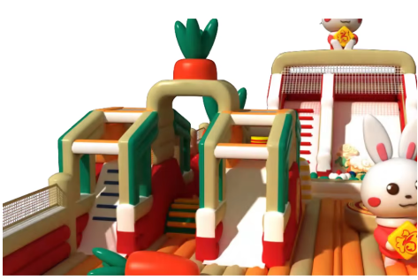 Nhà phao nhà hơi liên hoàn NPNHLHKB13 Dochoikinhbac - Khu trò chơi phao hơi vui nhộn