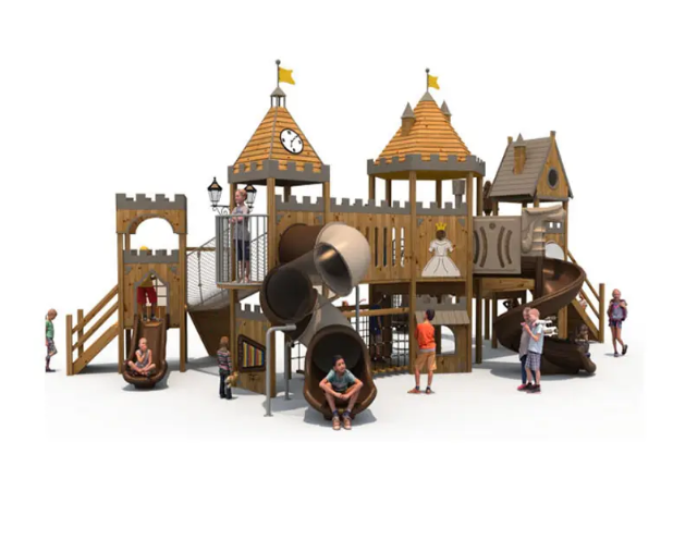 Cầu trượt liên hoàn gỗ LHGOKB20 Dochoikinhbac Giải trí siêu hấp dẫn từ khu vui chơi trẻ em