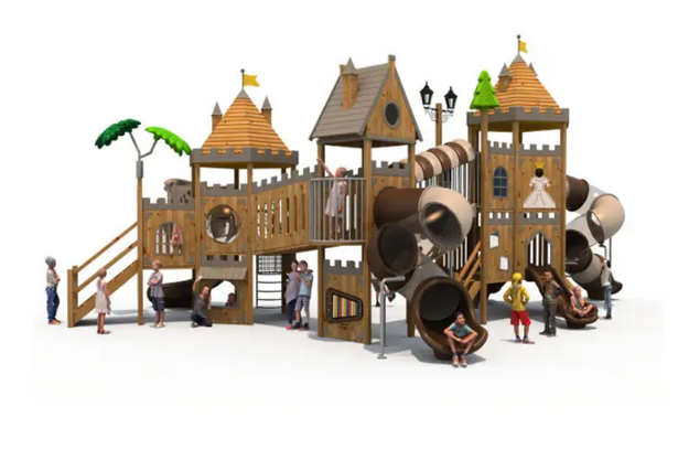 Cầu trượt liên hoàn gỗ LHGOKB21 Dochoikinhbac Giải trí siêu hấp dẫn từ khu vui chơi trẻ em