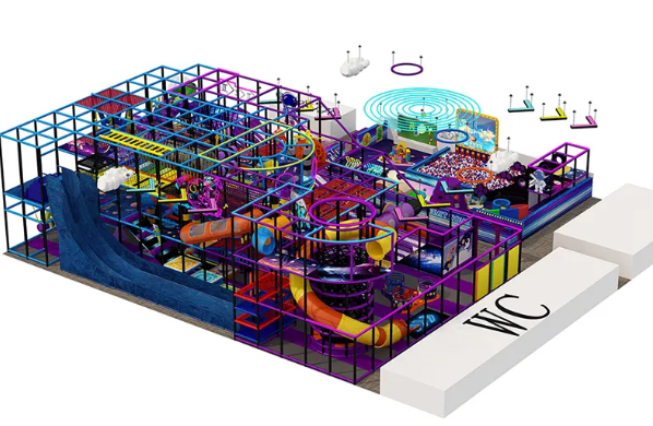 Nhà Liên Hoàn 2025 Indoor playground NLHKB40 Dochoikinhbac – Thiết kế khu vui chơi an toàn , hấp dẫn trẻ em