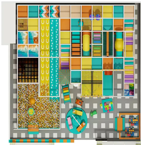 Nhà liên hoàn 2025 Indoor playground NLHKB43 Dochoikinhbac_Thiết Kế Đẹp ,Mới Nhất