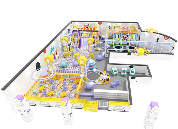 Nhà liên hoàn 2025 Indoor playground NLHKB47 Dochoikinhbac_Thiết kế đầy màu sắc