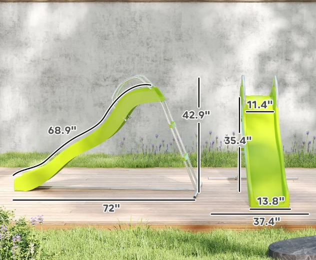 Cầu trượt bể bơi CTDKB19 Dochoikinhbac Cầu trượt nhựa cho trẻ em vui chơi