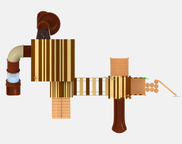 Cầu trượt liên hoàn gỗ LHGOKB26 Dochoikinhbac Giải trí siêu hấp dẫn từ khu vui chơi trẻ em