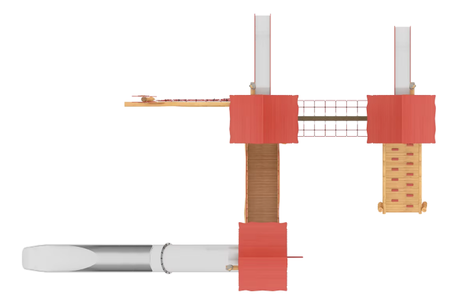 Cầu trượt liên hoàn gỗ LHGOKB27 Dochoikinhbac Giải trí siêu hấp dẫn từ khu vui chơi trẻ em
