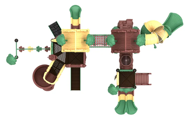 Liên hoàn cầu trượt LHCTDTKB07 Dochoikinhbac - Trò chơi công viên thu hút bền bỉ