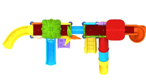 Liên hoàn cầu trượt LHCTDTKB08 Dochoikinhbac - Trò chơi công viên thu hút bền bỉ