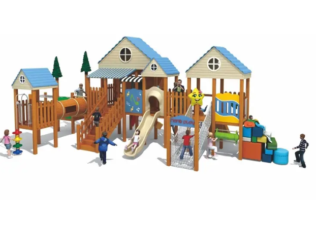 Cầu trượt liên hoàn gỗ LHGOKB29 Dochoikinhbac Giải trí siêu hấp dẫn từ khu vui chơi trẻ em