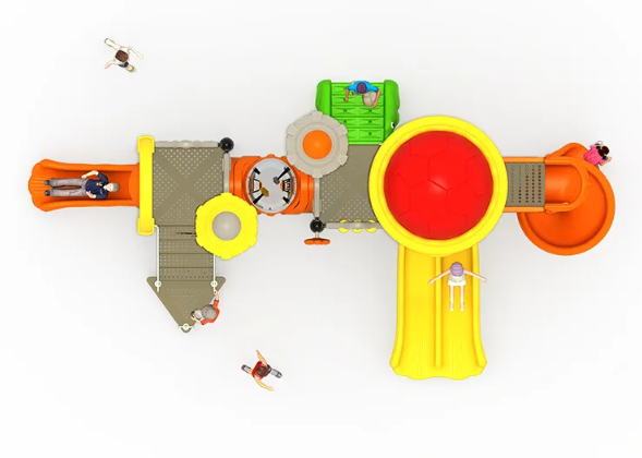 Liên hoàn cầu trượt LHCTDTKB18 Dochoikinhbac - Trò chơi công viên thu hút bền bỉ