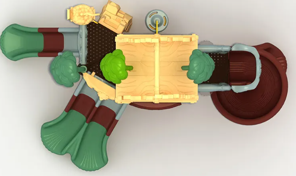 Liên hoàn cầu trượt LHCTDTKB24 Dochoikinhbac - Trò chơi công viên thu hút bền bỉ