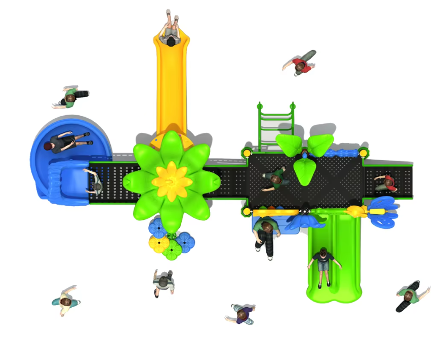 Liên hoàn cầu trượt LHCTDTKB44 Dochoikinhbac - Trò chơi công viên thu hút bền bỉ