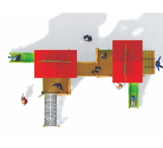 Cầu trượt liên hoàn gỗ LHGOKB31 Dochoikinhbac Giải trí siêu hấp dẫn từ khu vui chơi trẻ em