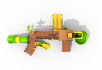 Cầu trượt liên hoàn gỗ LHGOKB32 Dochoikinhbac Giải trí siêu hấp dẫn từ khu vui chơi trẻ em