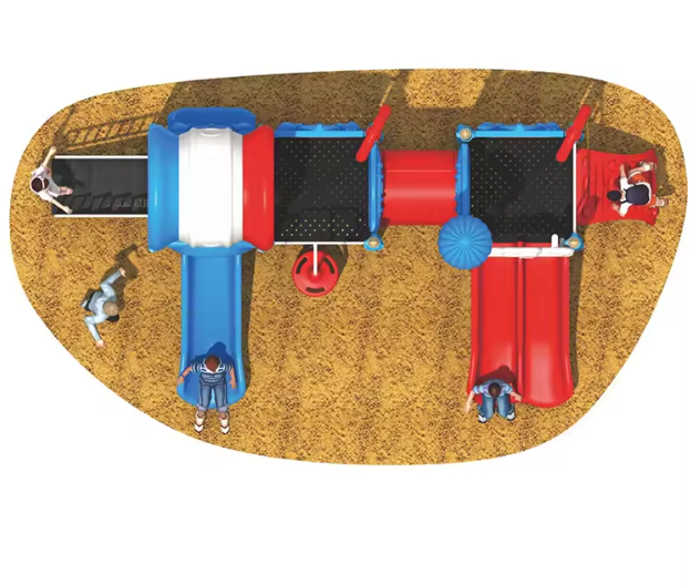 Liên hoàn cầu trượt LHCTDTKB63 Dochoikinhbac - Trò chơi công viên thu hút bền bỉ