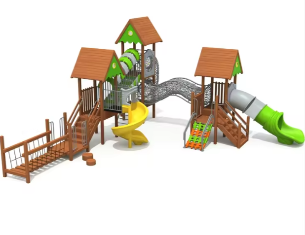 Cầu trượt liên hoàn gỗ LHGOKB37 Dochoikinhbac Giải trí siêu hấp dẫn từ khu vui chơi trẻ em