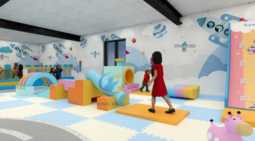 Mẫu thiết kế 3D khu vui chơi trẻ em TKKVCKB21 Dochoikinhbac