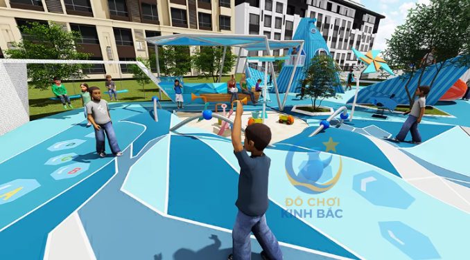 Mẫu thiết kế 3D khu vui chơi ngoài trời KVCNTKB04 Dochoikinhbac