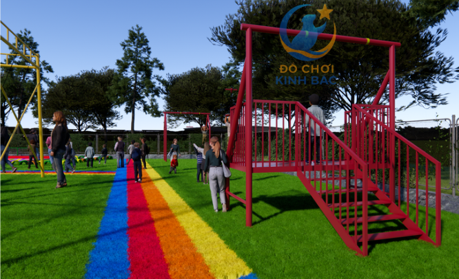 Mẫu thiết kế 3D khu vui chơi ngoài trời KVCNTKB05 Dochoikinhbac