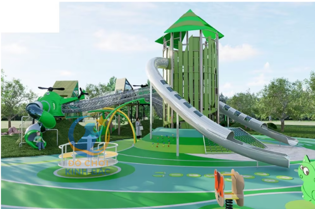 Mẫu thiết kế 3D khu vui chơi ngoài trời KVCNTKB17 Dochoikinhbac