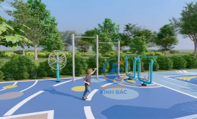 Mẫu thiết kế 3D khu vui chơi ngoài trời KVCNTKB18 Dochoikinhbac
