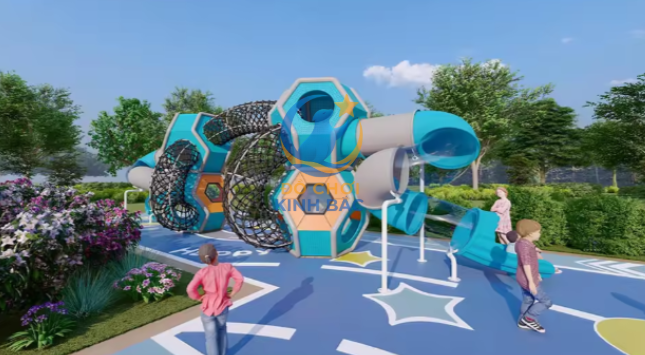 Mẫu thiết kế 3D khu vui chơi ngoài trời KVCNTKB18 Dochoikinhbac