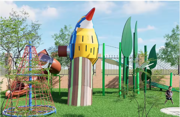 Mẫu thiết kế 3D khu vui chơi ngoài trời KVCNTKB19 Dochoikinhbac