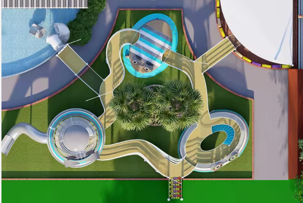 Mẫu thiết kế 3D khu vui chơi ngoài trời KVCNTKB20 Dochoikinhbac