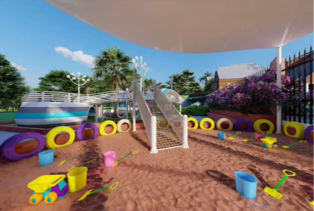 Mẫu thiết kế 3D khu vui chơi ngoài trời KVCNTKB20 Dochoikinhbac