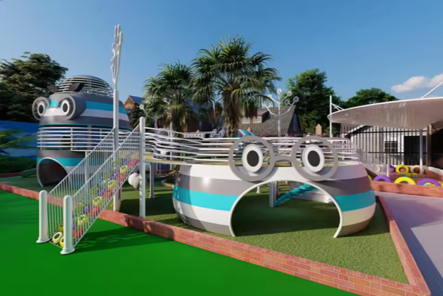 Mẫu thiết kế 3D khu vui chơi ngoài trời KVCNTKB20 Dochoikinhbac