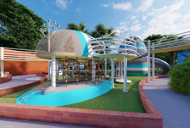 Mẫu thiết kế 3D khu vui chơi ngoài trời KVCNTKB20 Dochoikinhbac