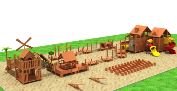 Mẫu thiết kế 3D khu vui chơi ngoài trời KVCNTKB21 Dochoikinhbac