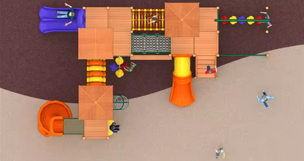 Mẫu thiết kế 3D khu vui chơi ngoài trời KVCNTKB21 Dochoikinhbac