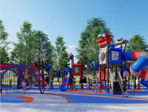 Mẫu thiết kế 3D khu vui chơi ngoài trời KVCNTKB22 Dochoikinhbac