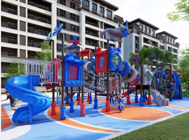 Mẫu thiết kế 3D khu vui chơi ngoài trời KVCNTKB22 Dochoikinhbac