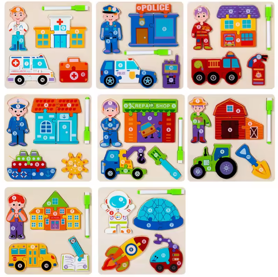 Bộ Đồ Chơi Lắp Ghép Giáo Dục Montessori KHNKB08 - Giúp Bé Học Hỏi Và Phát Triển Kỹ Năng