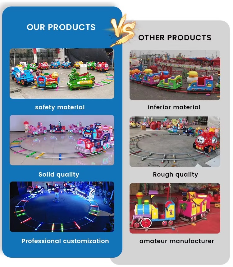 Tàu điện xe điện mini led XDTDKB03 Dochoikinhbac Trò chơi giải trí thú vị