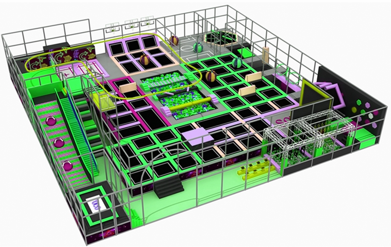 Khu Trampoline Arena KVCTP9001- Đấu trường nhào lộn nhún nhảy chuẩn quốc tế - Công viên bạt nhún