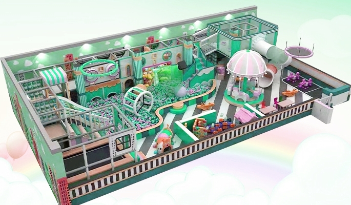 Khu vui chơi KVCTE13118- Nhà bóng liên hoàn cầu trượt giải trí trong nhà - Indoor PlayGround