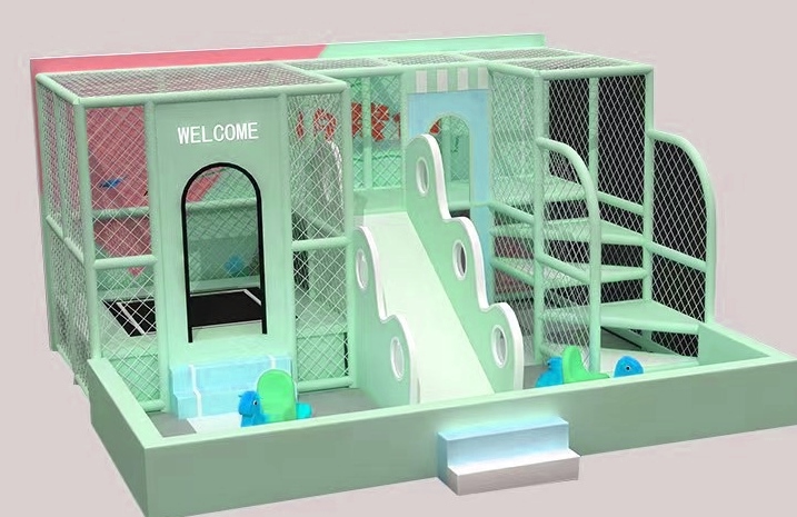 Nhà liên hoàn KVCTE01108- Báo giá nhà bóng cầu trượt liên hoàn- Indoor play ground Đồ chơi kinh bắc