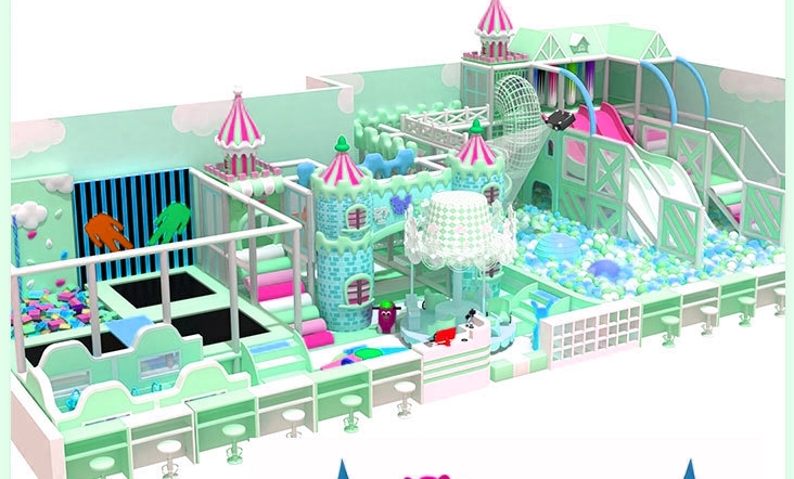 Nhà bóng liên hoàn KVCTE13133- Nhà bóng liên hoàn cầu trượt giải trí trong nhà - Indoor PlayGround